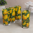 Набор стаканов «Лимоны», стеклянный, 280 мл, 4 шт - Фото 1