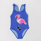 Купальник слитный для девочек, цвет синий, рост 128 см - Фото 1