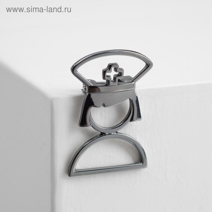 Брошь «Медсестра» очертание, цвет серый - Фото 1