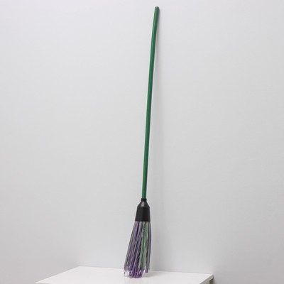 Метла полипропиленовая, наборная, с черенком, 3 фланца, МИКС