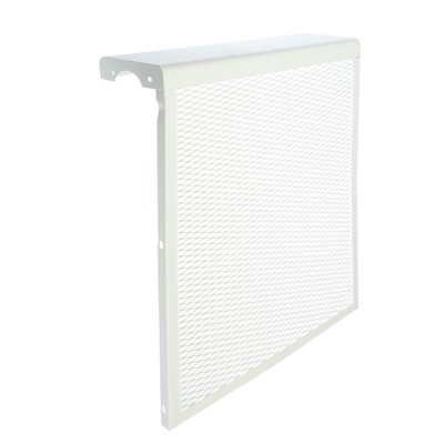 Экран на чугунный радиатор, 490×610×142 мм, 5 секций, металлический, белый