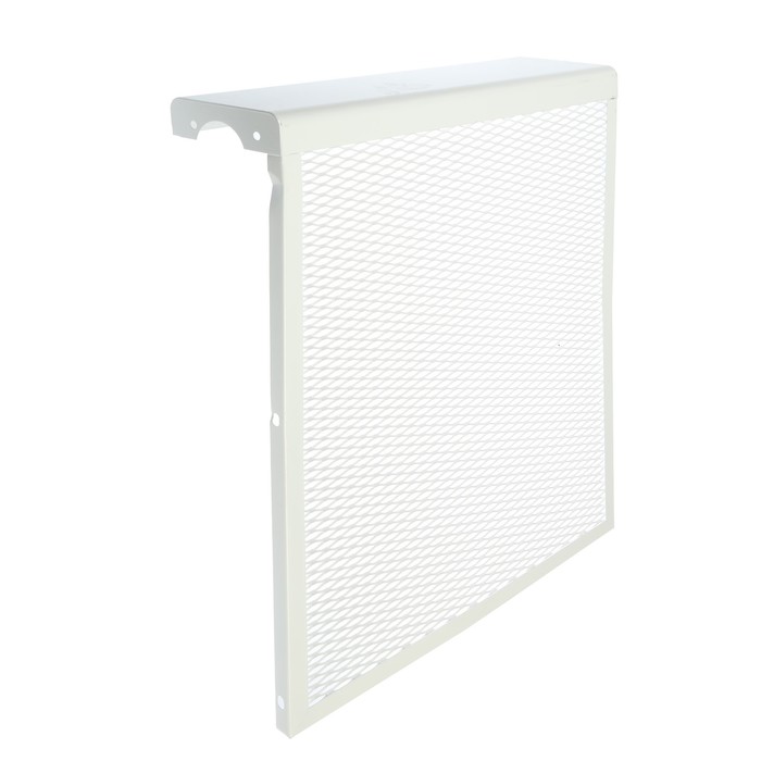 Экран на чугунный радиатор, 490×610×142 мм, 5 секций, металлический, белый - Фото 1