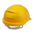 Каска защитная ТУНДРА, для строительно-монтажных работ, с текстильным оголовьем, желтая - фото 9564087
