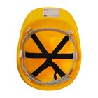 Каска защитная ТУНДРА, для строительно-монтажных работ, с текстильным оголовьем, желтая - Фото 3
