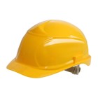 Каска защитная ТУНДРА, для строительно-монтажных работ, с пластиковым оголовьем, желтая - фото 318325180