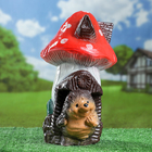 Садовая фигура "Ежик под грибом", 35 см - Фото 1