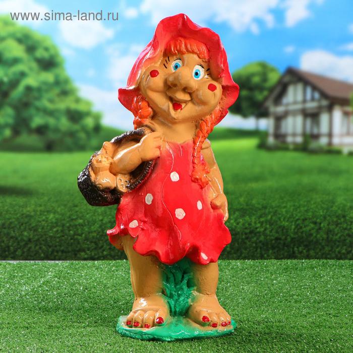 Садовая фигурка "Девочка с корзинкой", 52 см, микс - Фото 1