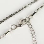 Кулон «Утончённость» овалы с цепочкой, цвет чёрно-белый в серебре, 60 см - фото 9879718