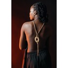 Кулон на декоративной основе «Август» круг, цвет золото, 60см - фото 24495767