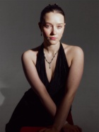 Набор 2 предмета: серьги, колье «Листопад», ромб, изумрудно-белый в серебре, 45 см - Фото 8