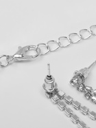 Набор 2 предмета: серьги, колье «Листопад» ромб, цвет белый в серебре, 45 см - фото 61528691