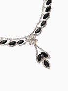 Набор 2 предмета: серьги, колье «Листопад» ромб, цвет чёрно-белый в серебре, 45 см - Фото 4