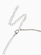 Набор 2 предмета: серьги, колье «Листопад» ромб, цвет чёрно-белый в серебре, 45 см - Фото 5