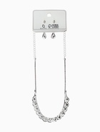 Набор 2 предмета: серьги, колье «Листопад», капли, белый в серебре, 45 см - Фото 9