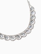 Набор 2 предмета: серьги, колье «Листопад», капли, белый в серебре, 45 см - Фото 3