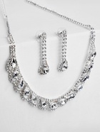 Набор 2 предмета: серьги, колье «Листопад» капли, белый в серебре, 45 см - Фото 6