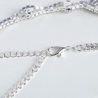Браслет со стразами "Амелия" бусинка в эллипсе, цвет белый в серебре, 23см - Фото 2