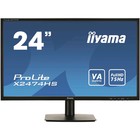 Монитор Iiyama X2474HS-B2 23.6", VA, 1920x1080, 75Гц, 4мс, VGA, HDMI, DPort, чёрный - Фото 1