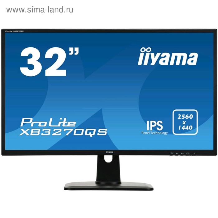 Монитор Iiyama ProLite XB3270QS-B1 32", IPS, 2560x1440, 60Гц, 4мс, DVI,HDMI,DPort,чёрный - Фото 1