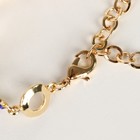 Браслет со стразами «Цепь» плоские кольца, цвет белый в золоте, 24см - Фото 2