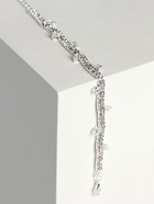 Браслет со стразами «Амелия», лепестки на толстой нити, белый в серебре, 23 см  (артикул 4994177)  большой выбор товаров оптом и в розницу по низким ценам с доставкой