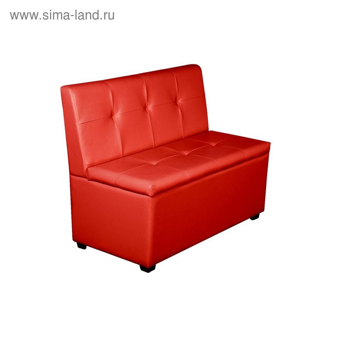 Кухонный диван "Уют-1,2", 1200x550x830, красный - Фото 1