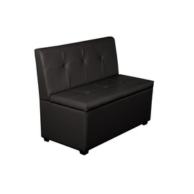 Кухонный диван "Уют-1,2", 1200x550x830, черный