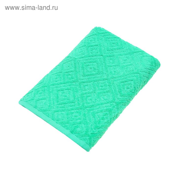 Полотенце махровое банное "Итума", цвет морской зелёный, 380 г/м2 - Фото 1