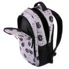 Рюкзак молодежный GoPack 131, 43 х 29 х 13, для девочки Black cats, серый - Фото 9