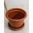 Горшок для цветов с поддоном «Виола», 10 л, пластиковый, коричневый - Фото 2