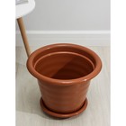 Горшок для цветов с поддоном «Виола», 16 л, пластиковый, коричневый - Фото 2