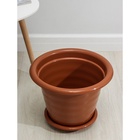 Горшок для цветов с поддоном «Виола», 16 л, пластиковый, коричневый - Фото 8