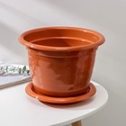 Горшок для цветов с поддоном «Виола», 5 л, пластиковый, коричневый - Фото 2