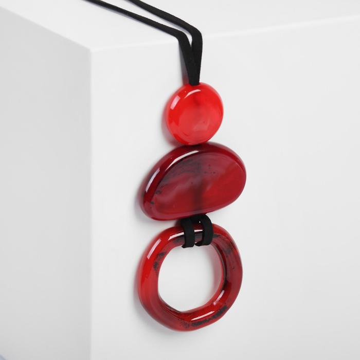 Кулон на шнурке «Новый стиль» 3 элемента, цвет красно-чёрный, 65см - Фото 1