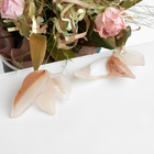 Серьги пластик "Стиль" листья, цвет бежевый - фото 24495769