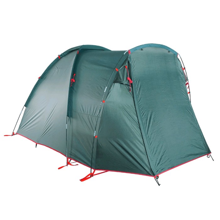 Палатка BTrace Element 4, двухслойная, 4-местная, цвет зелёный - фото 1905654082