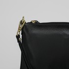 Клатч "Ванда" 1 отдел, наружный карман, с ручкой, регулируемый ремень, черный - Фото 4