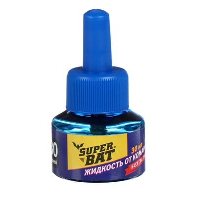 Дополнительный флакон-жидкость от комаров "SuperBAT ", 30 ночей, 30 мл