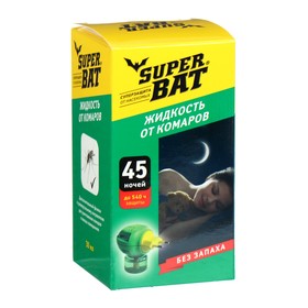 Дополнительный флакон-жидкость от комаров 'SuperBAT ', без запаха, 45 ночей, 30 мл