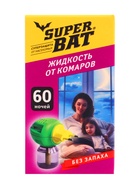 Дополнительный флакон-жидкость от комаров SuperBAT, 60 ночей, флакон, 45 мл 5013255