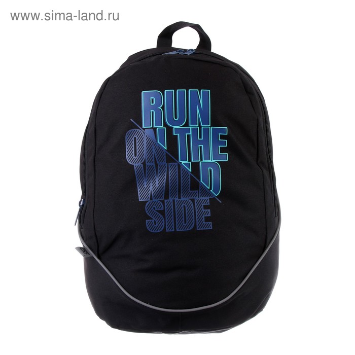 Рюкзак молодежный GoPack 120, 43 х 28 х 22, Run on the wild side, чёрный - Фото 1