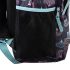 Рюкзак молодежный GoPack 132, 42 х 32 х 16, для девочки Flowers, синий - Фото 4