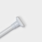 Карниз для ванной Доляна, телескопический, 140–260 см, усиленный, белый - Фото 6