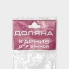 Карниз для ванной Доляна, телескопический, 140–260 см, усиленный, белый - Фото 8