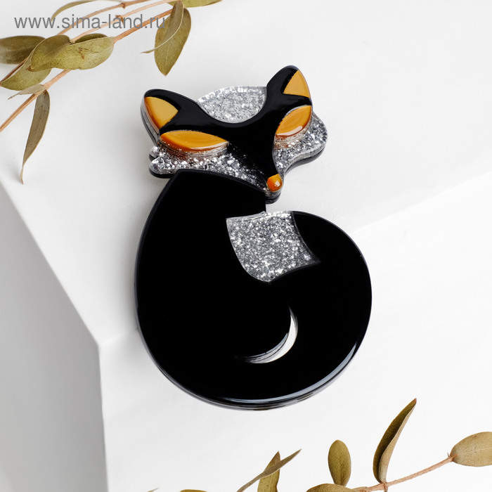 Брошь «Кошка», цветная - Фото 1