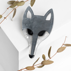 Брошь «Волк», цвет серый - Фото 1