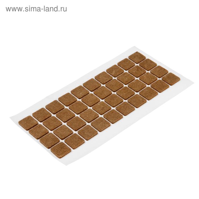 Подпятник войлочный 20×20 мм, 40 шт., коричневый