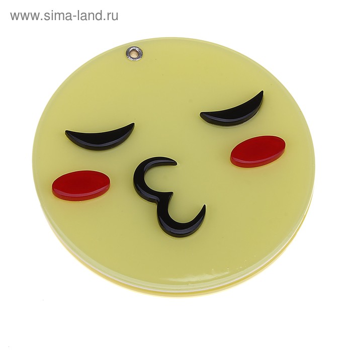 Зеркало складное, круглое, одностороннее, без увеличения, d=8см, разноцветное - Фото 1