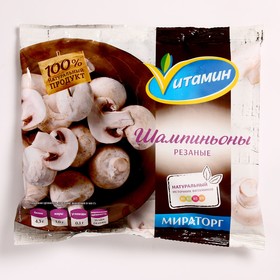 Шампиньоны резан. с/м 400г*20 (8кг) Vитамин Россия