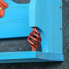 Полка деревянная "Кузнец", цвет голубой, 61 х15 х 6 см - Фото 4